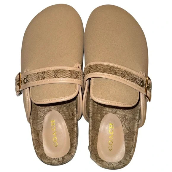 Buckle Clogs in Oat Color - Picture 2 of 7